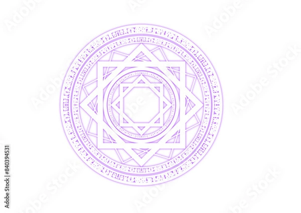 Obraz 紫色の魔法陣。神秘的なイラスト。