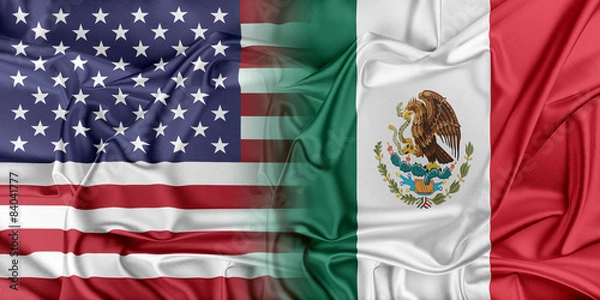 Obraz USA and Mexico
