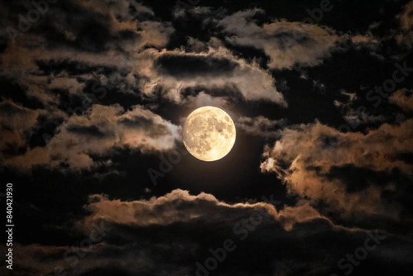 Obraz Full moon in the night sky