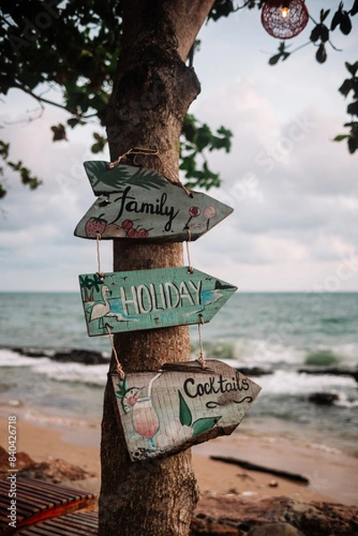 Obraz sign on the beach