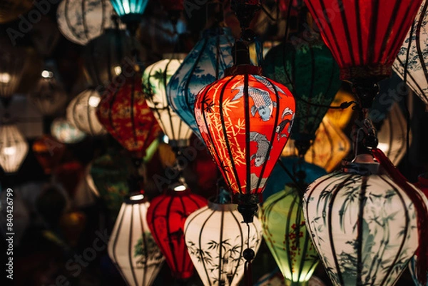 Obraz lanterns in chinese temple