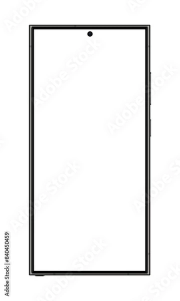 Obraz Flagship and up to date mobile phone. Vector smartphone graphic. 