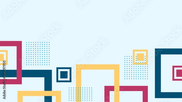 Fototapeta Abstract shapes geometric background. colorful template design