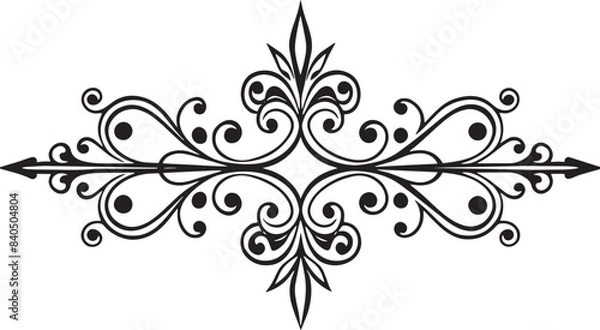 Fototapeta decorative abstract floral corner and divider design illustration