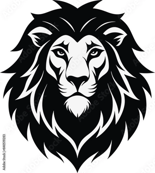 Obraz A lion head silhouette vector style