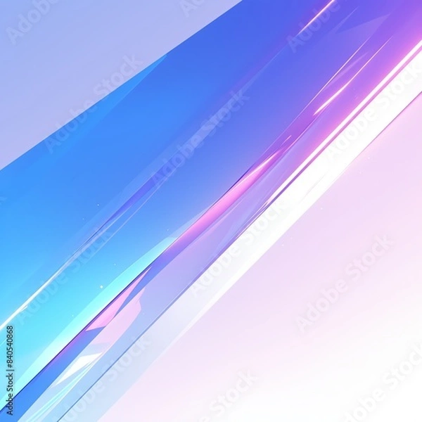 Fototapeta Abstract gradient design with blue and purple neon lines on a pale background. Perfect for futuristic and tech-related projects.