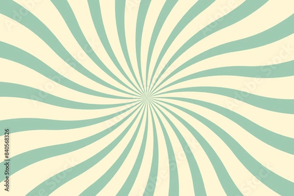 Fototapeta Sunburst pattern background with vibrant sun rays, green hues.