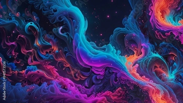 Obraz Abstract colorful smoky background