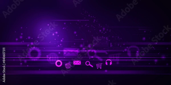 Fototapeta 

2d illustration abstract technology background