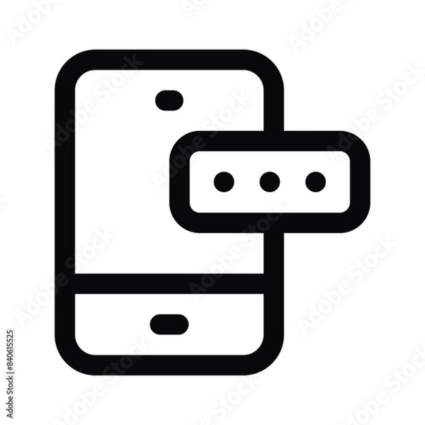 Fototapeta Mobile password icon, vector of mobile security in trendy style