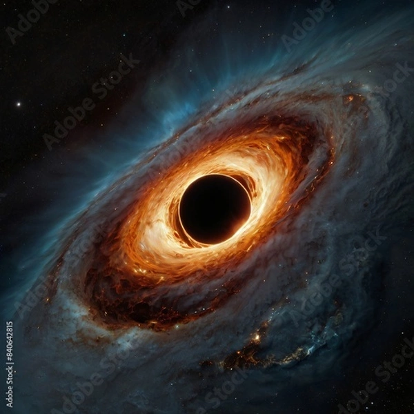 Fototapeta Digital Artwork of a mighty black Hole in the open space.