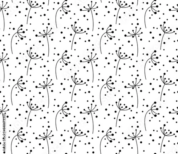 Fototapeta Abstract airy flowers. Umbrella dill. Inflorescences.