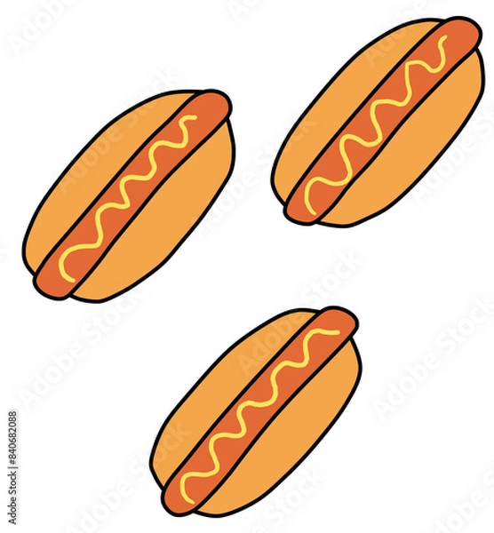 Fototapeta hot dog set