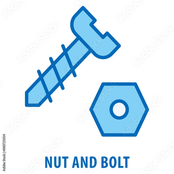 Fototapeta nut and bolt Icon simple and easy to edit for your design elements