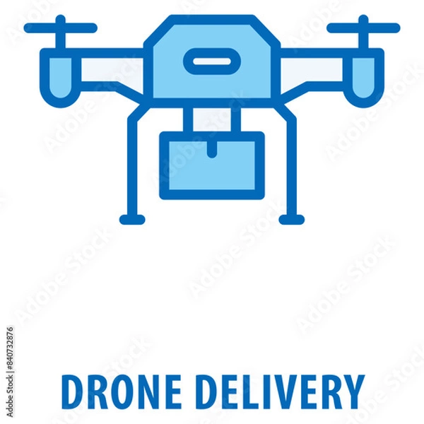 Fototapeta Drone Delivery Icon simple and easy to edit for your design elements