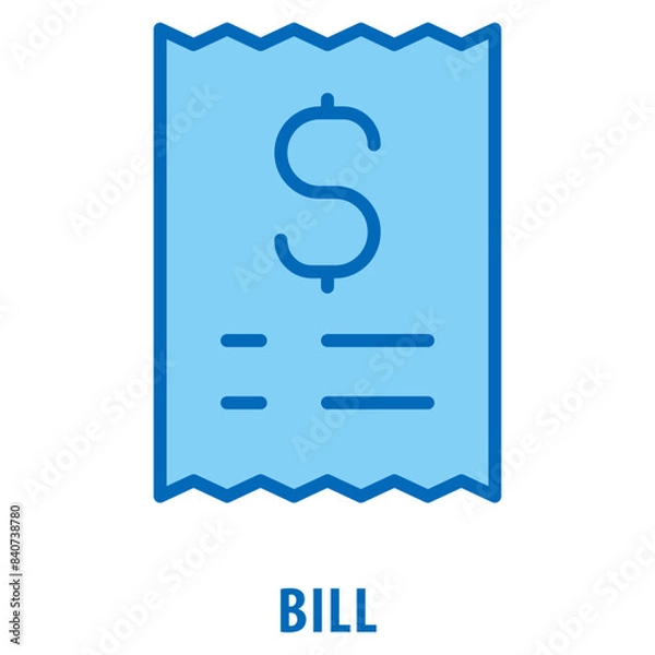 Obraz Bill Icon simple and easy to edit for your design elements