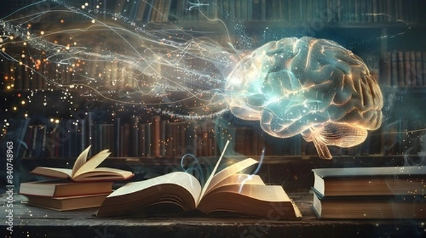 Fototapeta Illuminating the Mind's Boundless Potential:A Conceptual Representation of Knowledge and Information