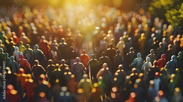 Fototapeta A Thriving Community Reflecting Unity and Shared Values in a Cooperative Civilization