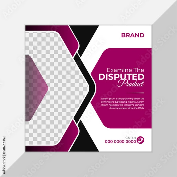 Fototapeta Modern creative social media post, professional post vector template.