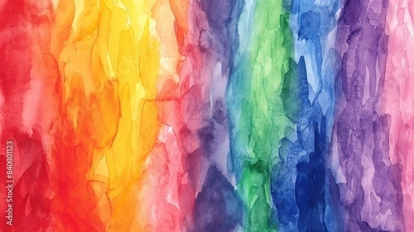 Fototapeta colorful rainbow watercolor paper texture, background for overlay