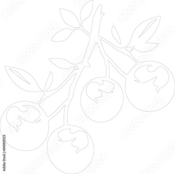 Fototapeta crabapple outline