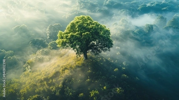 Fototapeta A carbon offset marketplace connecting buyers with verified carbon offset projects worldwide ensuring transparency and credibility in offsetting efforts by adhering to internationally hyper realistic 