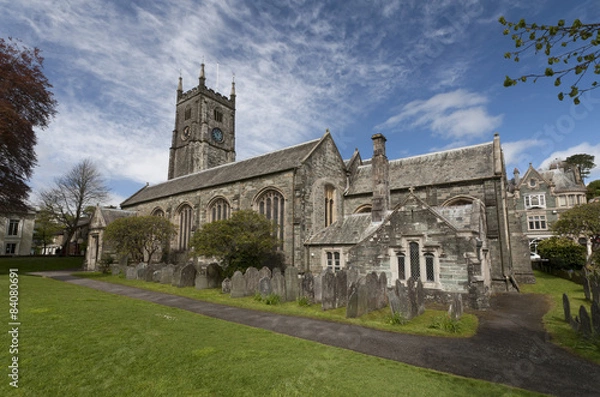 Obraz St Eustachius' church in the Devon town of Tavistock.
