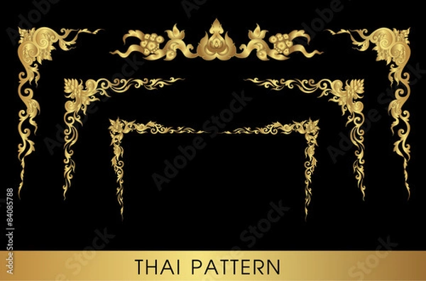 Fototapeta Thai art pattern vector
