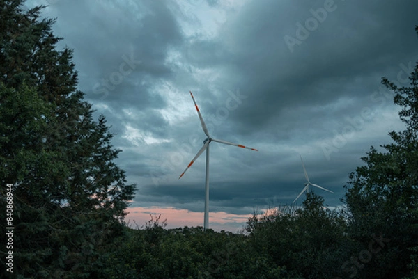 Obraz wind turbine in the wind