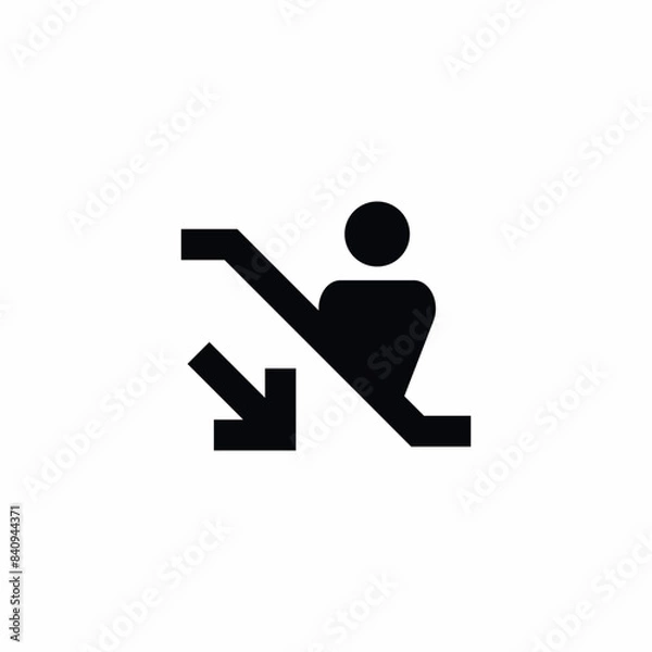 Fototapeta downstair level floor down icon