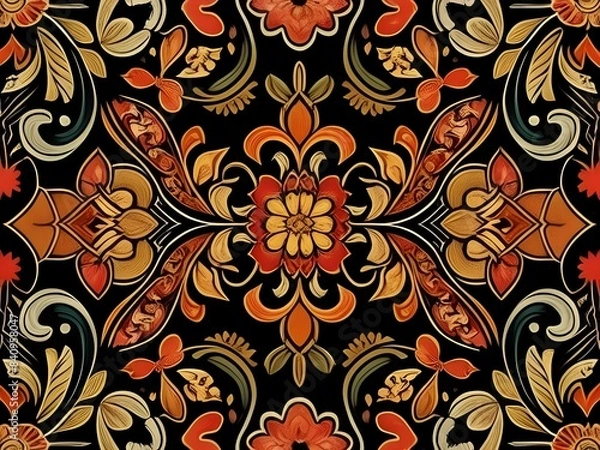 Fototapeta patterned batik fabric