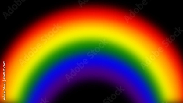 Fototapeta Bright Rainbow on a Black Background