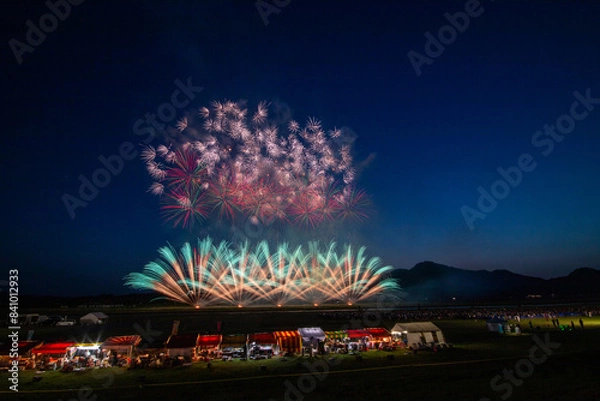 Obraz 春の大曲の花火