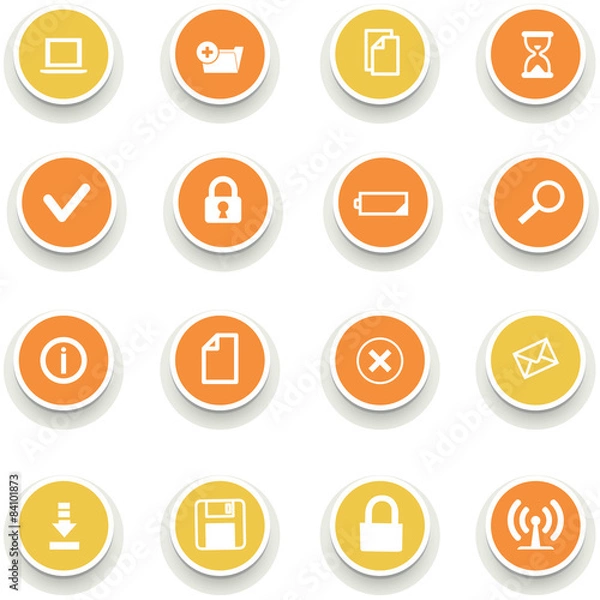 Obraz round of computer icons