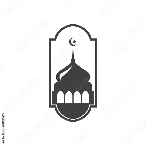 Fototapeta Islamic mosque logo