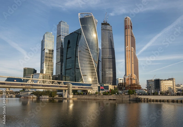 Obraz Мост Багратион. Деловой центр Москва-Сити.