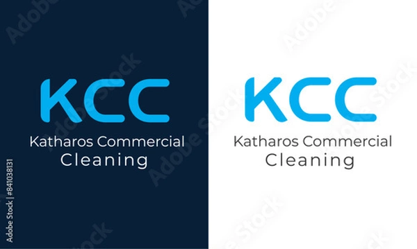 Fototapeta Creative letter KCC fashion logo with abstract and simple design concept for brand identity