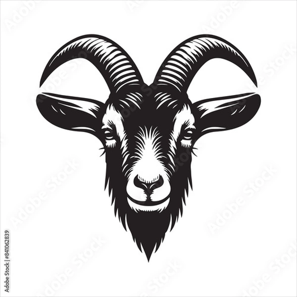 Fototapeta goat head vector