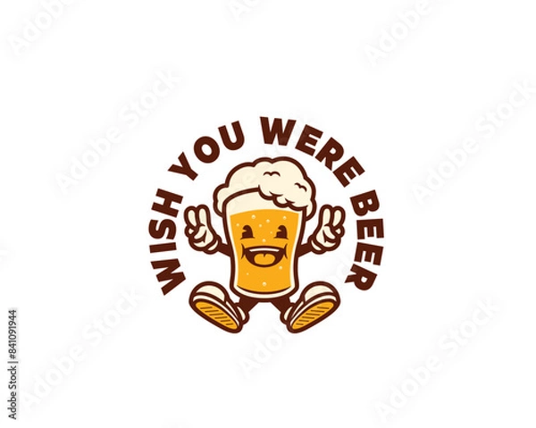 Obraz mug beer character mascot logo