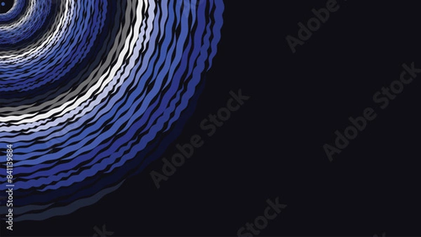 Fototapeta Abstract spiral spinning round vortex style minimalist deep data background.