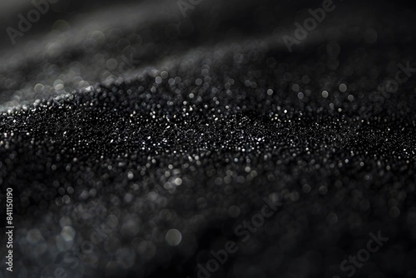 Fototapeta Abstract Black Glitter Texture Background