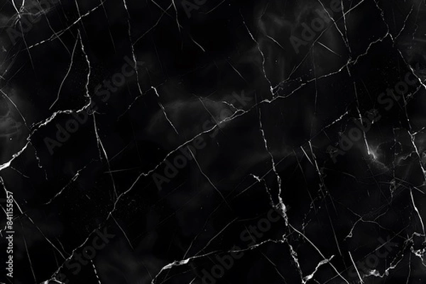 Fototapeta Seamless Black Marble Texture Background