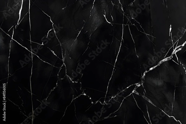 Fototapeta Black Marble Wall Seamless Texture 3D Rendering