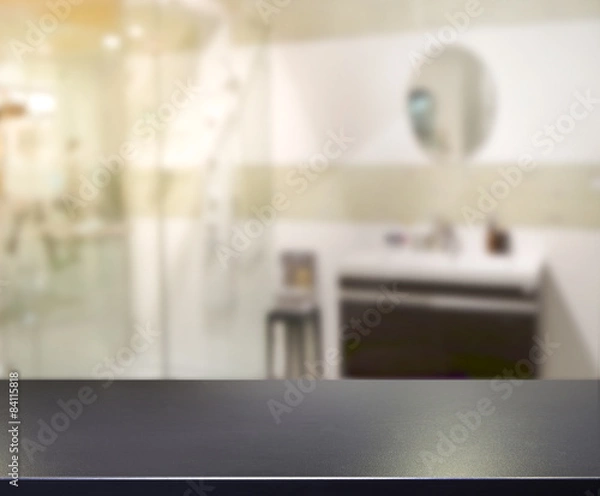 Obraz Table Top And Blur Interior Background