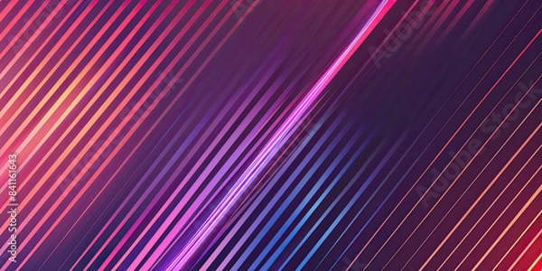 Obraz Fractal sharp lines illustration graphic resources wide background banner colorful cool design, generated ai	
