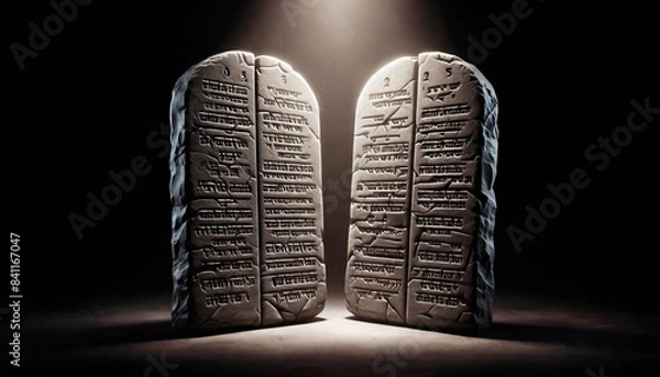 Obraz Tablets of Stone Ten Commandments Moses