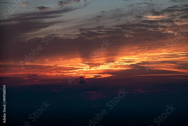 Obraz sunset over the city