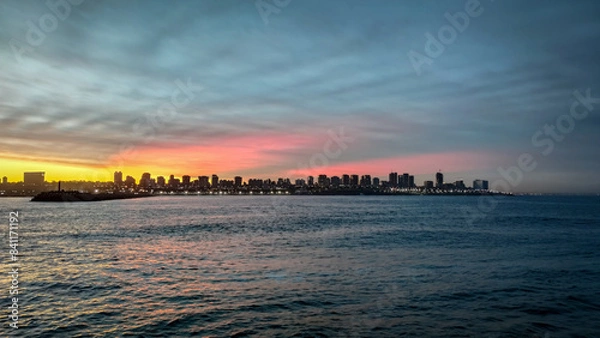 Obraz sunset over the city