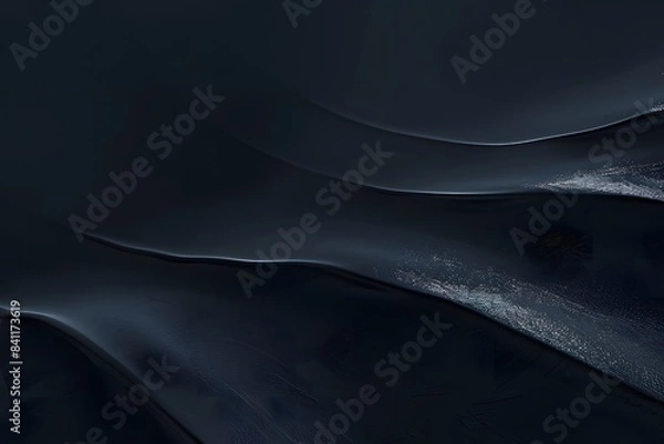 Obraz Dark Navy Blue Abstract Background with Wavy Texture