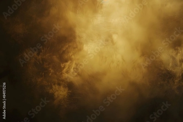 Fototapeta Golden Smoky Texture Background with Subtle Gradient